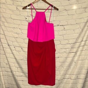 Betsy Adams Red & Pink Fancy Dress Size 6 Excellent Condition